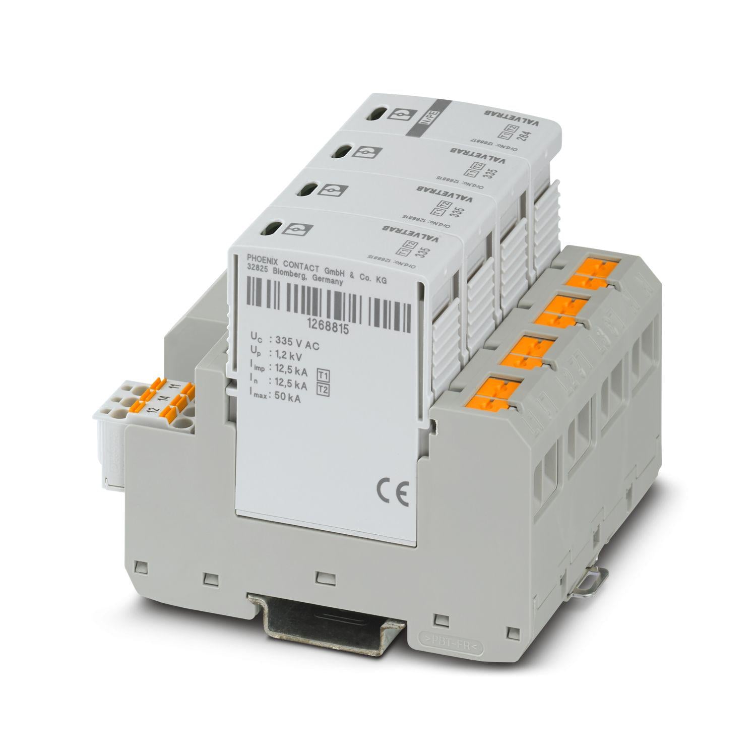 Устройство защиты от импульсных перенапряжений Phoenix Contact VAL-MS-T1/T2 335/12.5/3+1-FM-PT (1266417)