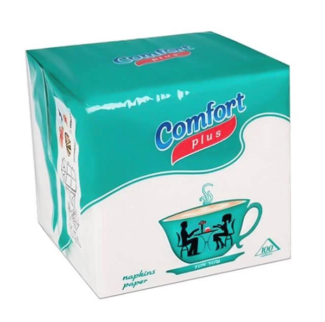 Салфетка Comfort 100 шт. однослойная Белый (4861)