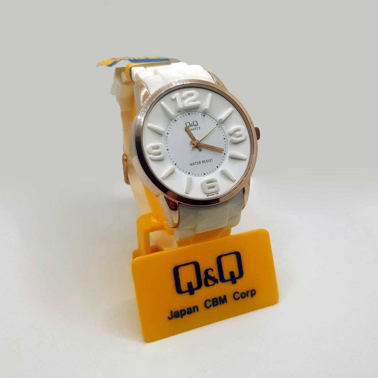 Наручные часы женские Q&Q кварцевые силиконовый ремешок (Q674J104Y)
