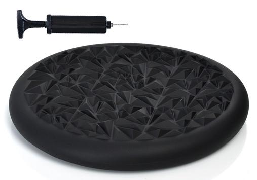 Балансировочная массажная подушка EasyFit Relief Stones з насосом 34 см Черный (EF-RS34BKpump)