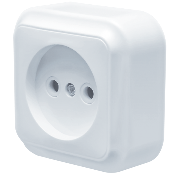 Розетка одномісна накладна MARSHEL RO16-235 White