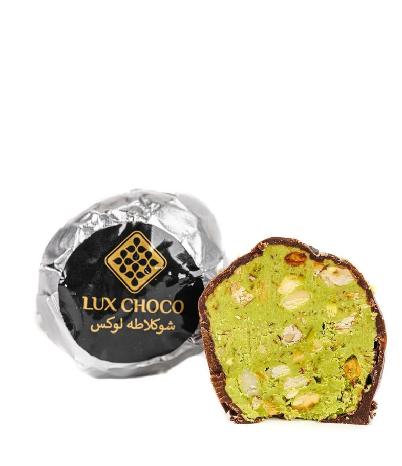 Конфеты дубайские Lux Choco № 4118 с фисташкой и миндалем в темном шоколаде 40 г (60797)