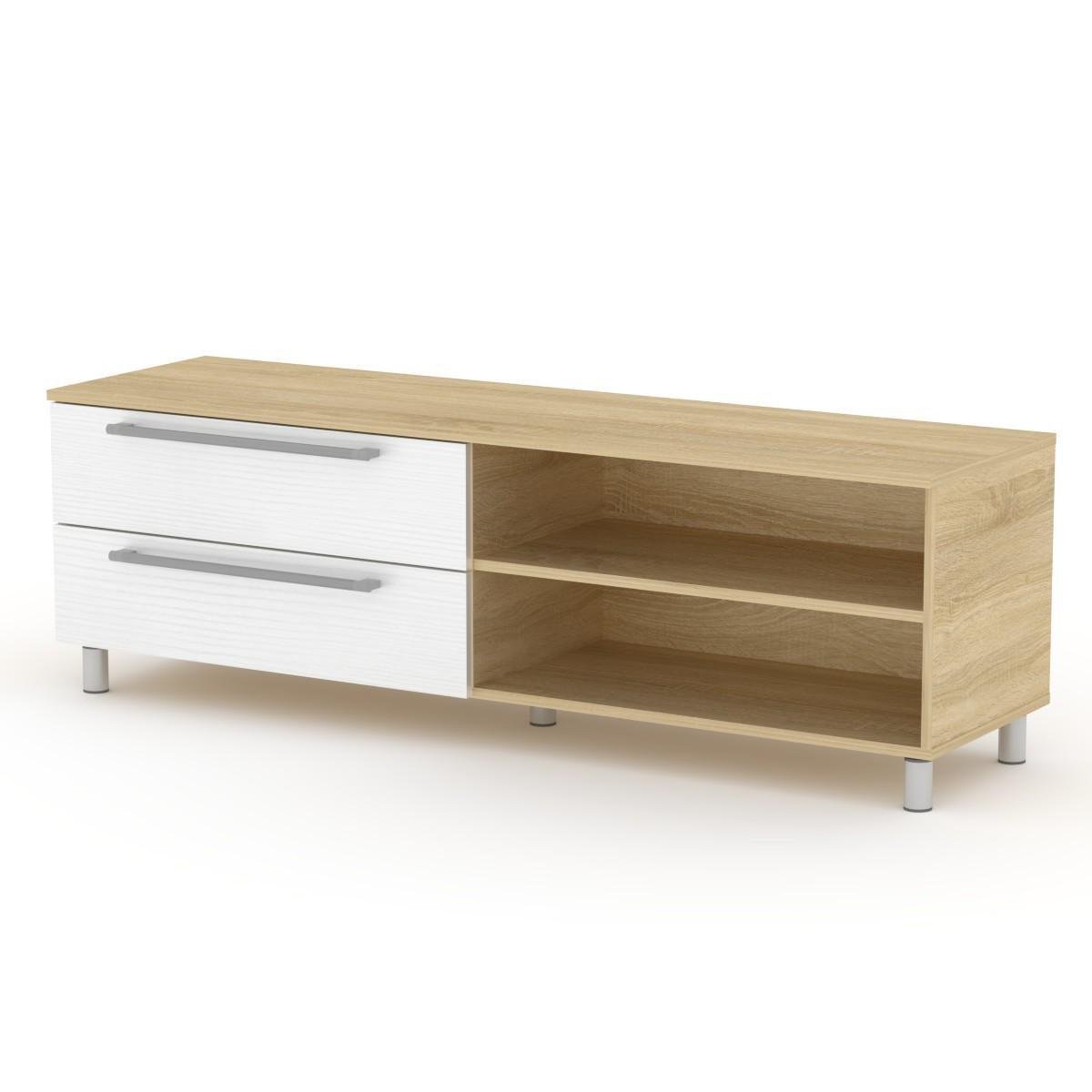 Тумба під телевізор ТВ-1 Компаніт МГ-4 Сонома/Німфея альба