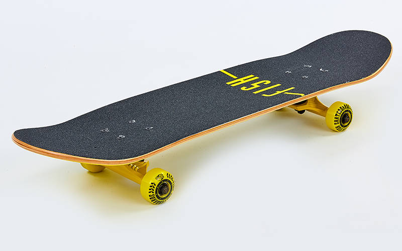 Лонгборд FISH CROW дерев'яний Жовто-чорний (SK-414-8) - фото 6