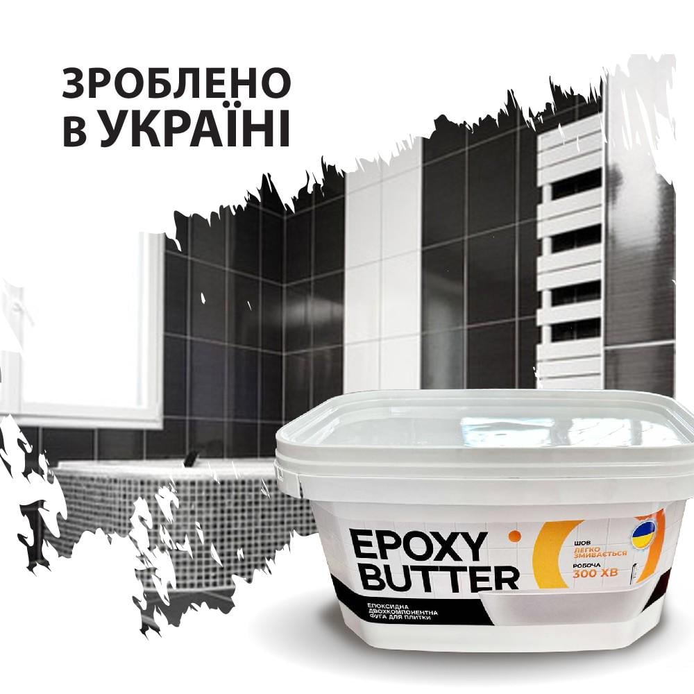 Затирка для плитки епоксидна MG Epoxy Butter 3 кг Білий RAL 9002 - фото 6