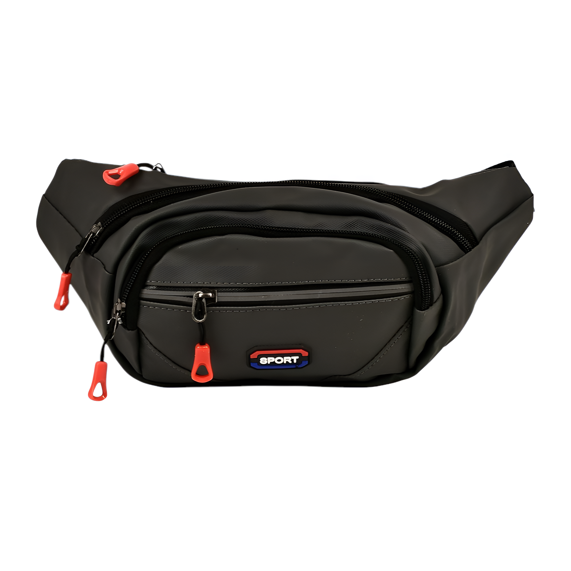 Сумка-бананка универсальная SPORT R98880 34×13×2.5 см водоотталкивающая Темно-серая (630535)