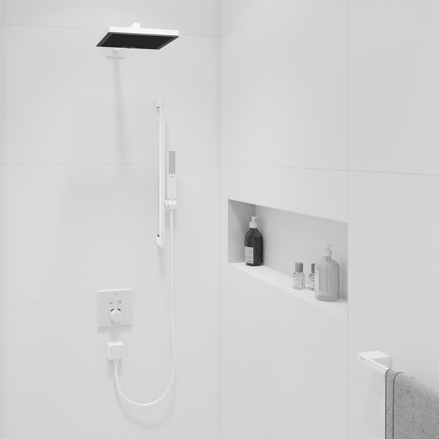 Душовий комплект із штангою Hansgrohe Pulsify E EcoSmart+ 24371700 Білий (173232) - фото 10