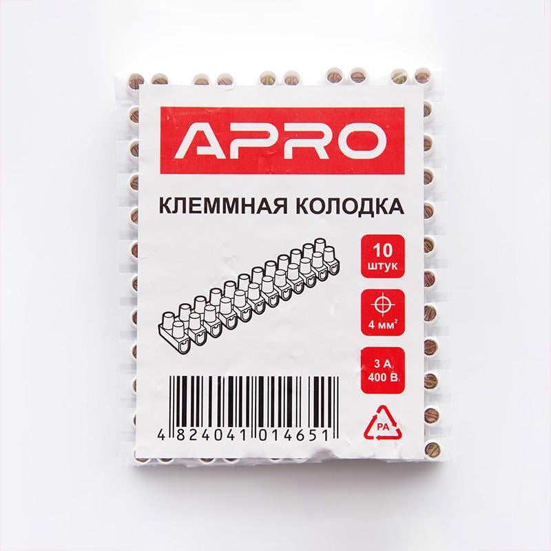 Клеммная колодка Apro 3 А 4 мм2 10 шт. (18666945) - фото 5 Клеммная колодка Apro 3 А 4 мм2 10 шт. (18666945) - фото 5