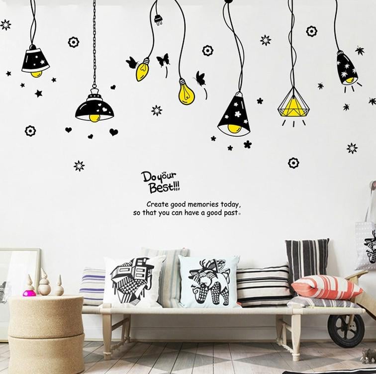 Наклейка интерьерная на стену Green Life Лампы 85х175 см (XL8198)