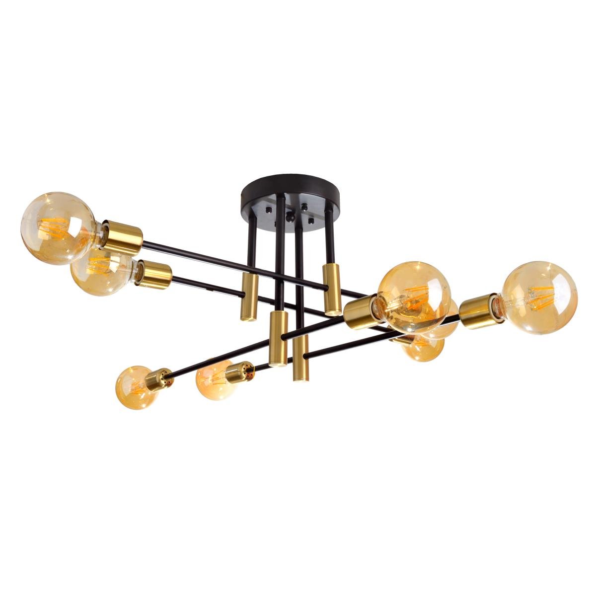 Потолочная люстра Brille BR-01 628C/8 E27 BK/G на 8 лампочек