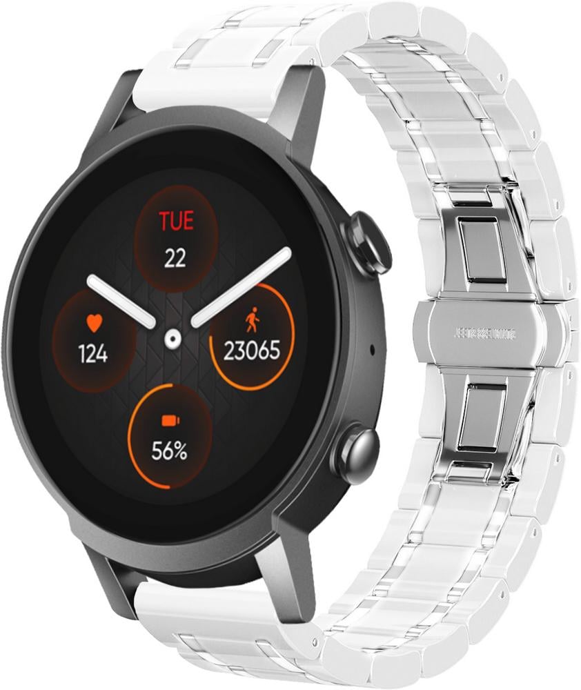 Ремінець керамічний Ceramo для Mobvoi TicWatch E3 White (28746-29) Ремінець керамічний Ceramo для Mobvoi TicWatch E3 White (28746-29)