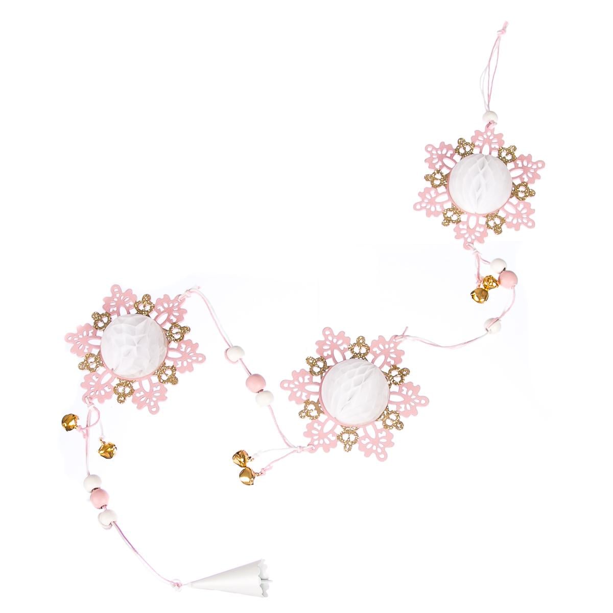 Елочная игрушка Elisey Снежинки Розовый (NH-106-K-5)