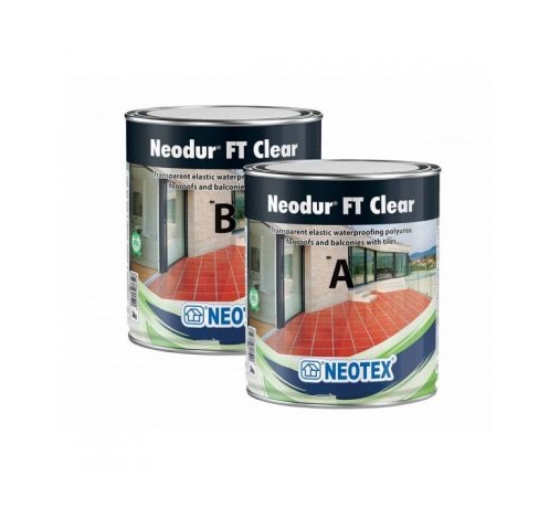 Гідроізоляція прозора ролісечовина по плитці Neotex Neodur ft clear А+В 2 кг