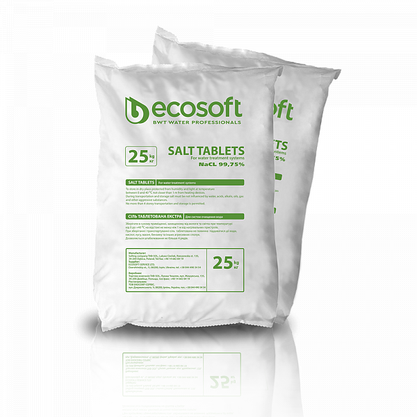 Таблетированная соль Ecosoft Ecosil 25 кг