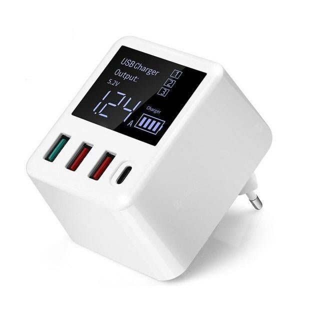 Зарядний пристрій мережевий Asometech 40W 3 USB/1 Type-C (25397334)