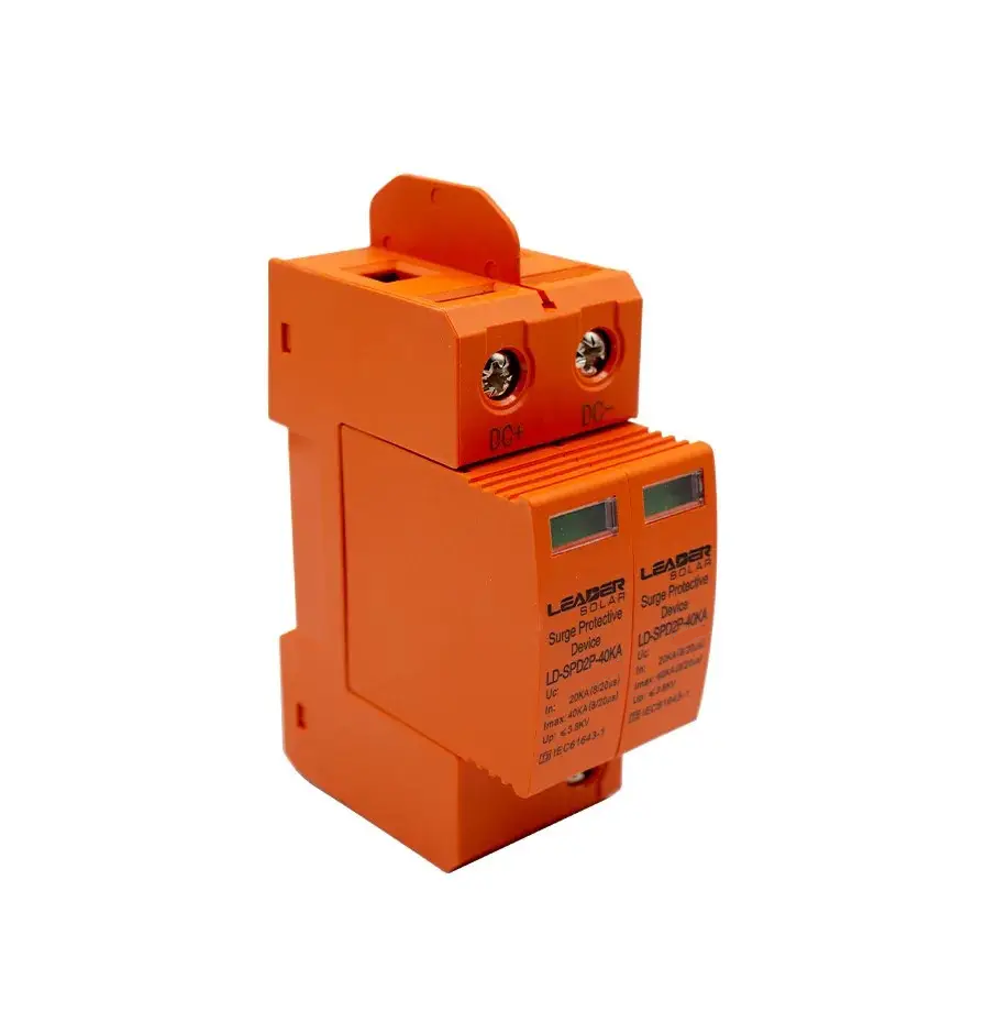 Ограничитель перенапряжения Leader DC2P 500V 40кА двухполюсный (LD-SPD2P-40KA-500V)