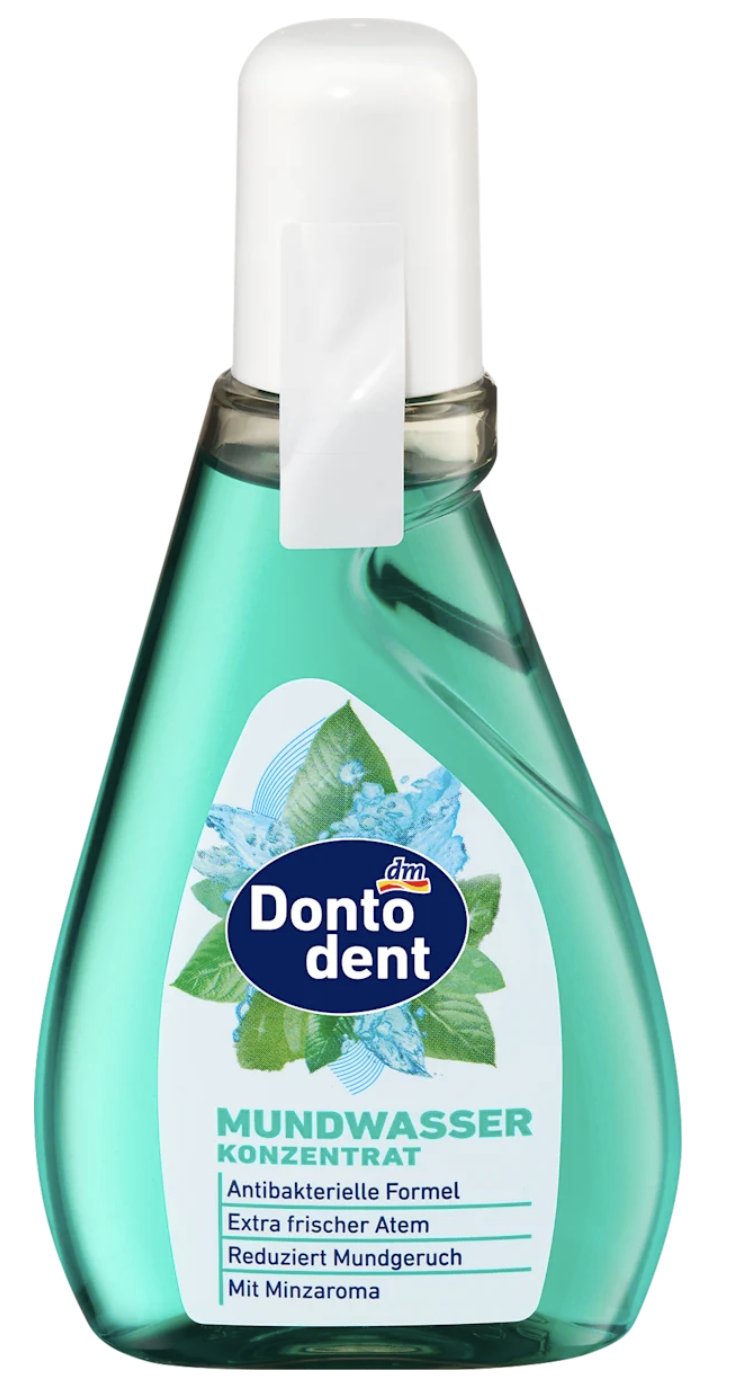 Ополіскувач для ротової порожнини Dontodent Mundwasser Антибактеріальний концентрат 125 мл (4067796086751)