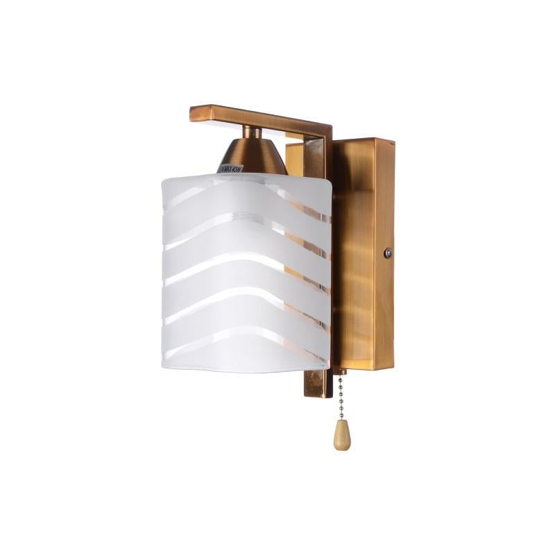 Бра настенное накладное BR-596W/1 E14 BZ с выключателем классическое (L66-069)