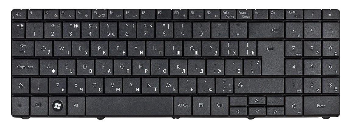 Клавиатура для ноутбука Acer Packard Bell EasyNote ML61/ML65 вертикальный Enter Black