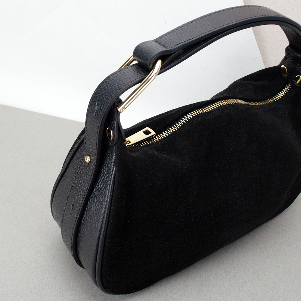 Сумка женская замшевая Virginia Conti 03800 Черный (2423650729) - фото 3 Сумка женская замшевая Virginia Conti 03800 Черный (2423650729) - фото 3