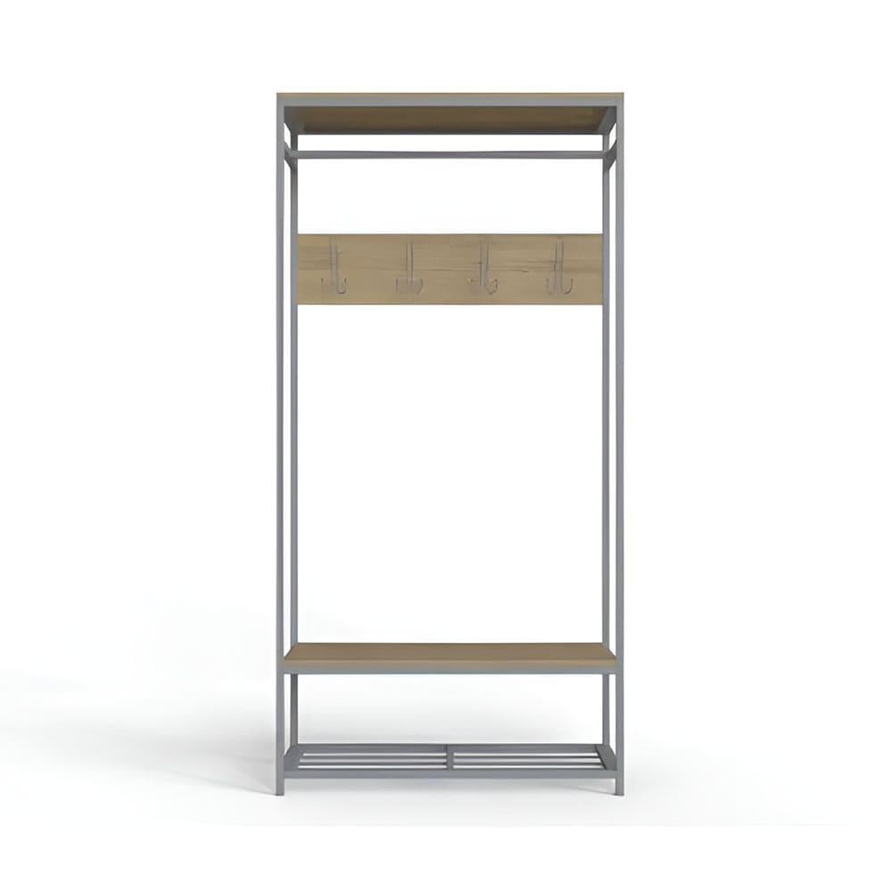 Вішалка модульна підлогова Ferrum-decor Треліс 15 ДСП 16 мм 180x90x38 см Сірий/Дуб Сонома (FRD-104376)