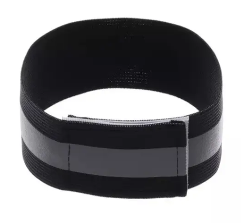 Светоотражающий браслет на одежду 35x4 см Серо-черный (31050/3)