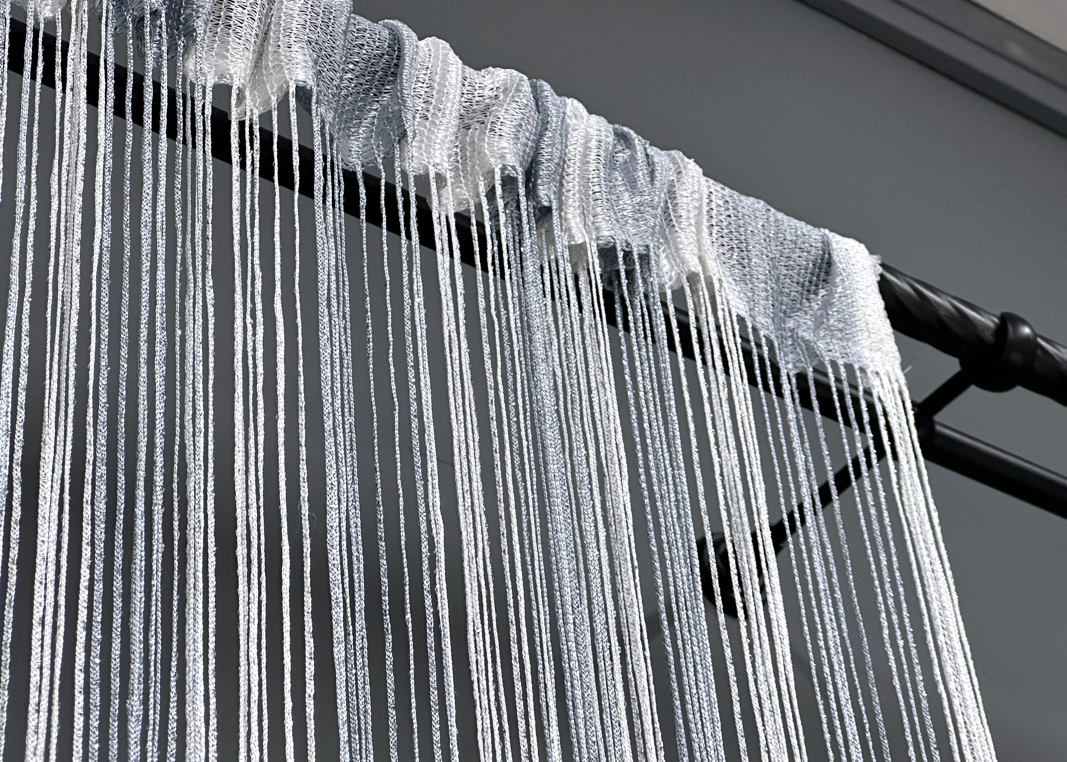 Шторы-нити с люрексом 300х300 см Белый/Серый (61-106) - фото 8