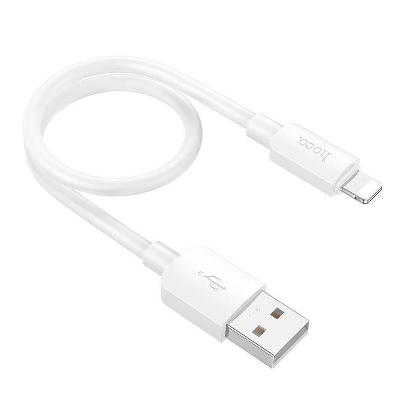 Кабель Hoco X96 USB to Lightning 12W 0,25 м White - фото 2 Кабель Hoco X96 USB to Lightning 12W 0,25 м White - фото 2