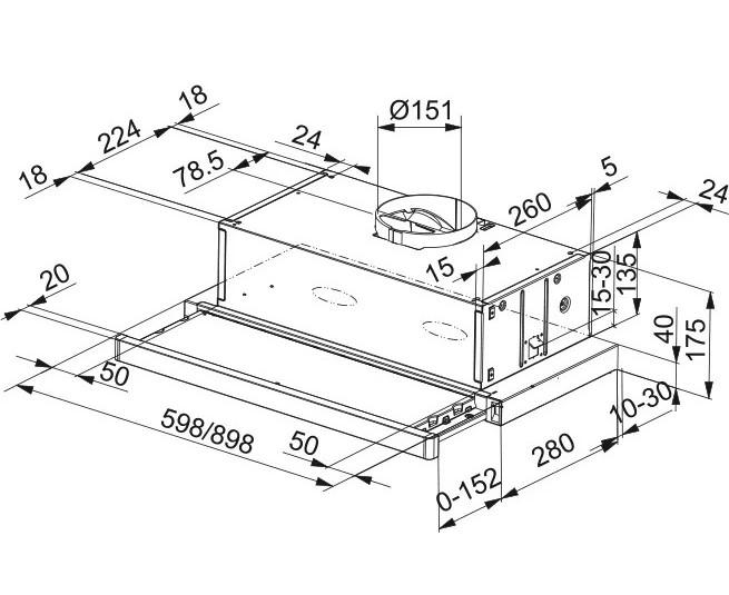 Вытяжка встраиваемая Franke Flexa FTC 612 420 м³/ч 140 Вт Серый (616367) - фото 2 Вытяжка встраиваемая Franke Flexa FTC 612 420 м³/ч 140 Вт Серый (616367) - фото 2