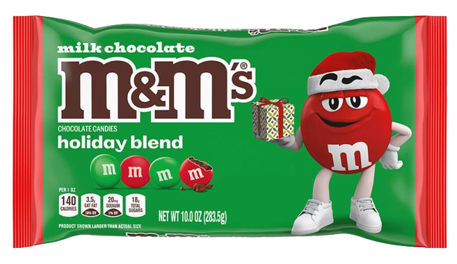 Драже M&M's Milk Chocolate Holiday Blend Red & Green Christmas Candy 283.5 г