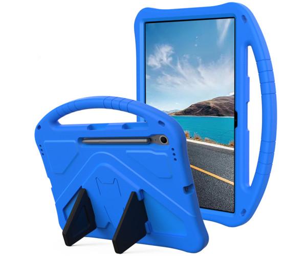 Чехол-накладка Kids with Stand для Samsung Galaxy Tab S10 FE+ с ручкой Синий