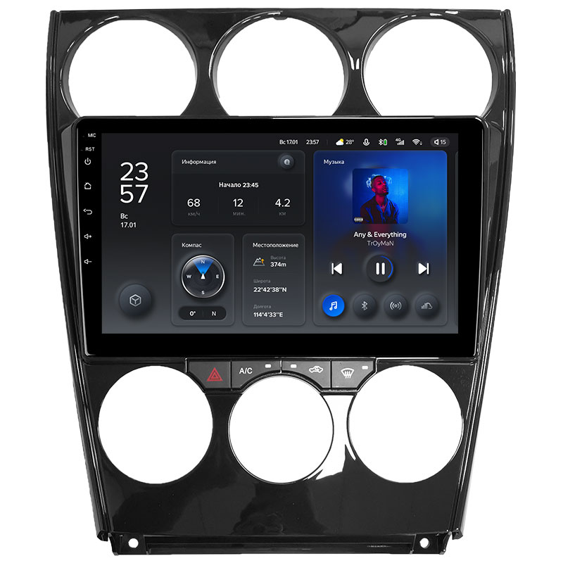 Автомагнитола штатная Teyes X1 для Mazda 6 1 2002-2007 Android X1 2+32G Wi-Fi/4G (1636614701)