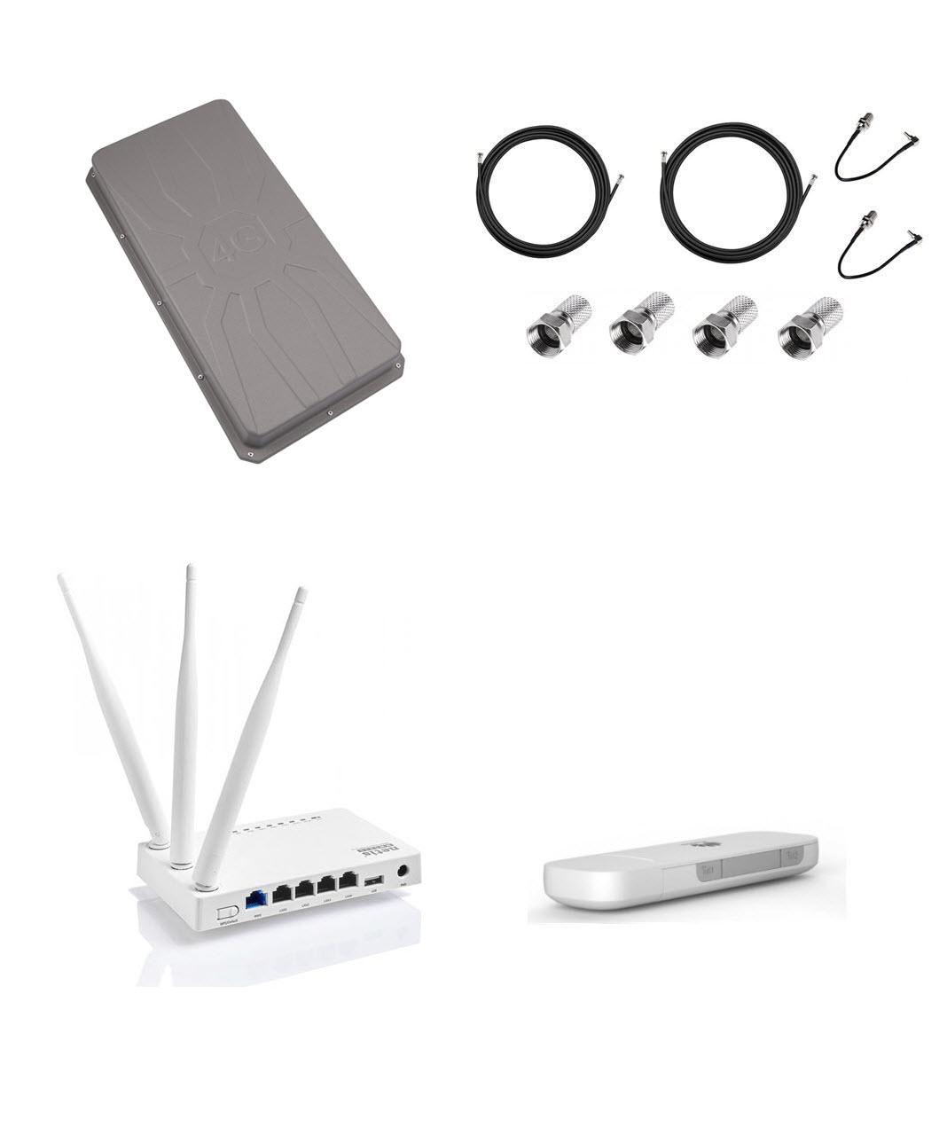 Комплект для интернета 4G/3G роутер Netis MW5230 и антенна RunBit Spider (V3G23)