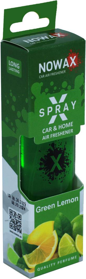 Ароматизатор для авто Nowax X Spray Green Lemon на зеркало спрей 50 мл (0303299)