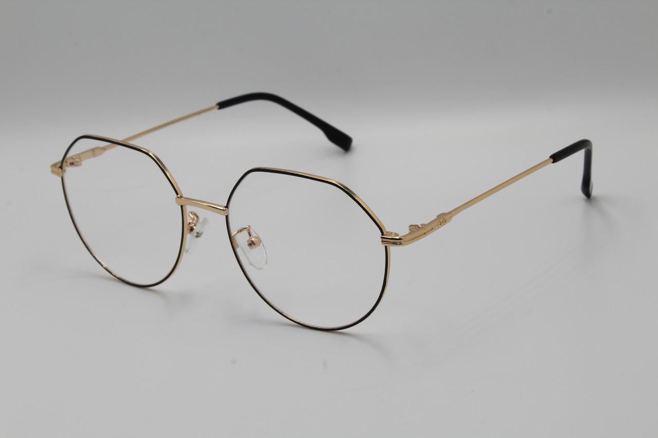 Очки имиджевые прозрачные в золотом металле 609 (2863650766)