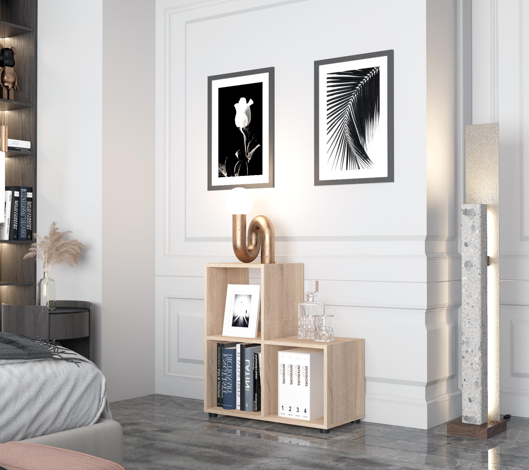 Стеллаж Doros Степ 2х2 открытый 69х28,8х71,4 см Дуб сонома (41516155)