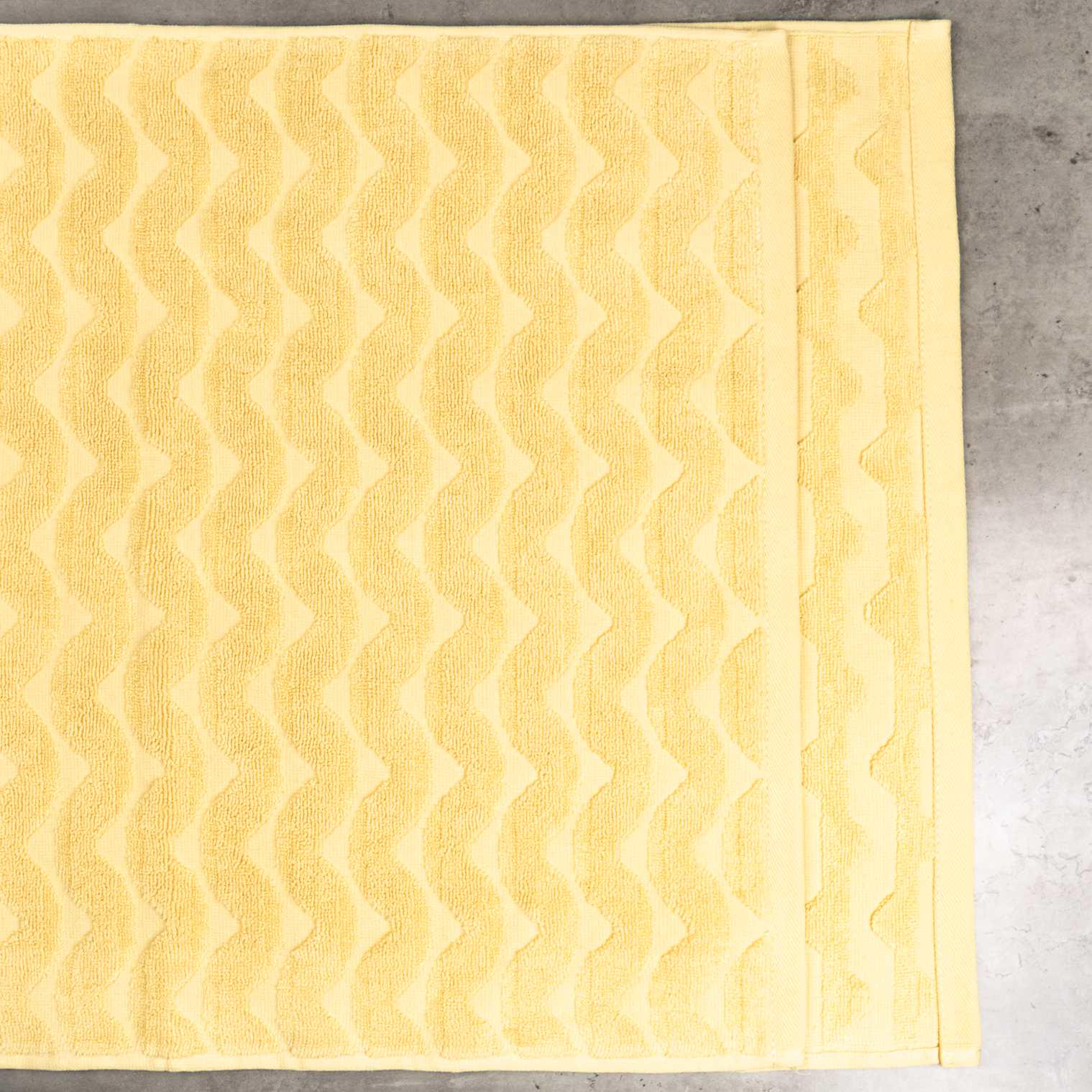 Рушник банний GM Textile Хвиля жакардовий 100х150 см Жовтий (500-150-Wave-yellow) - фото 2