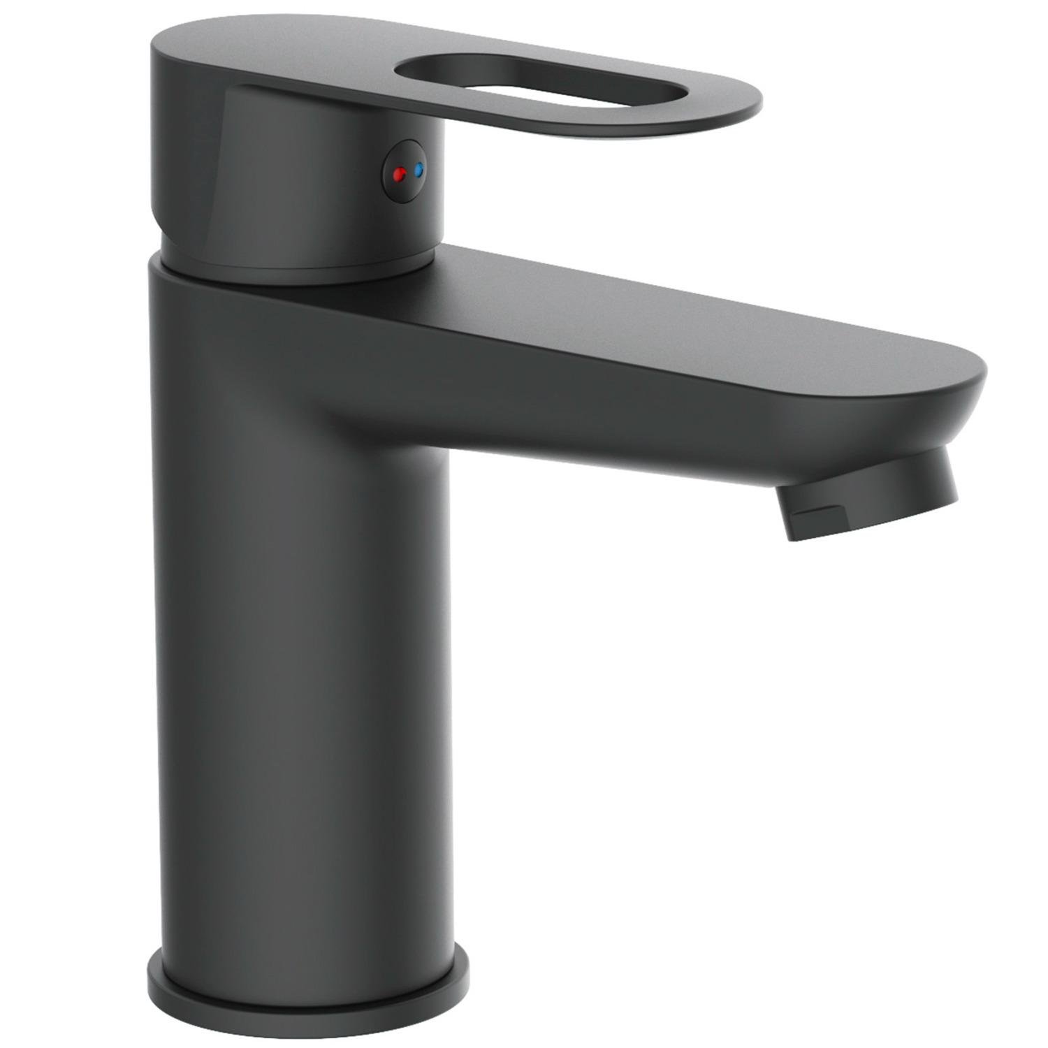 Смеситель для умывальника Lidz Latwa LDLAT001BLA45418 однорычажный Черный (228575)