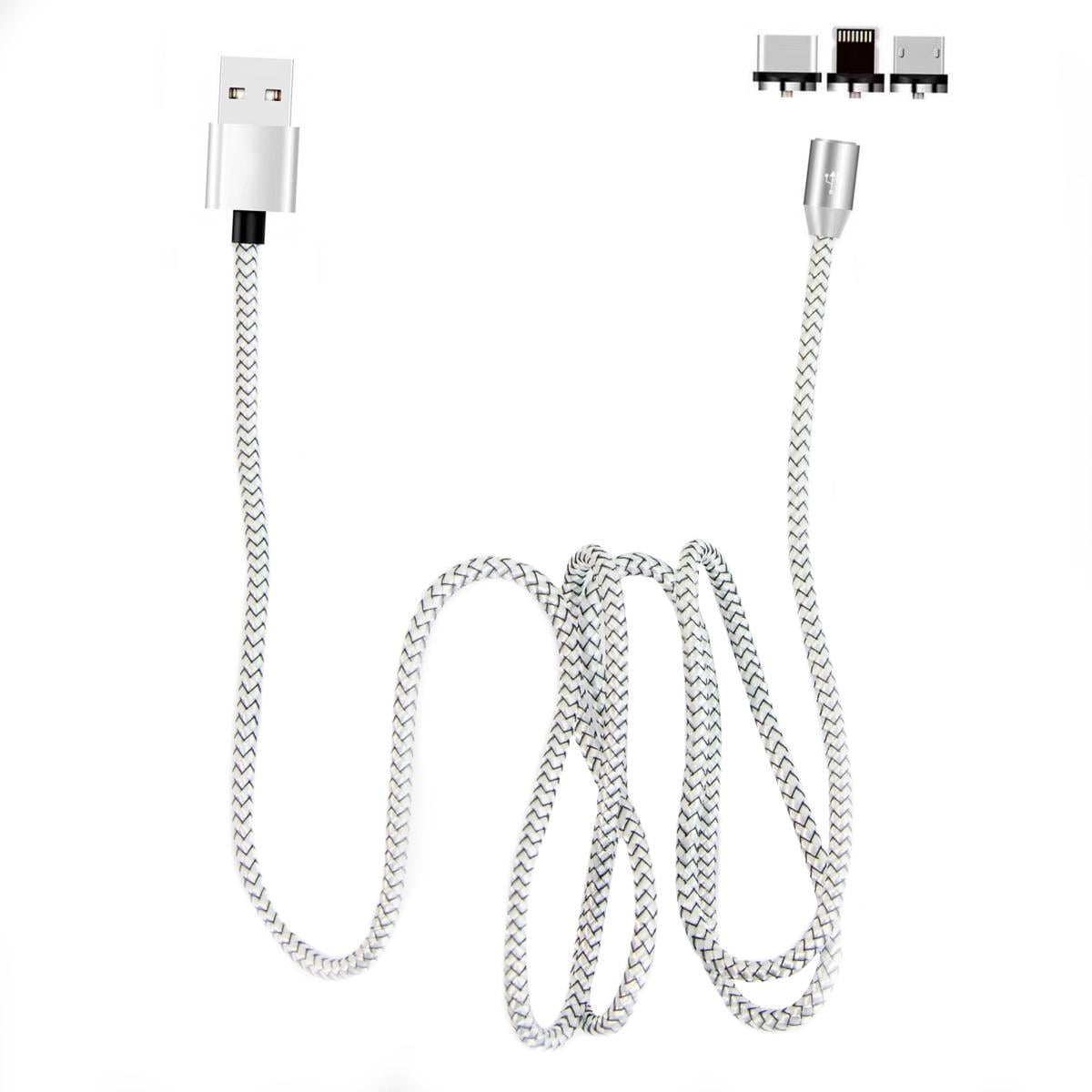 Магнитная зарядка X-Cable 3в1 Серебристый (1008982-Silver)