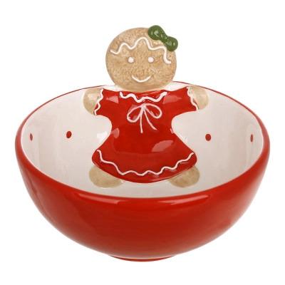 Пиала керамическая Пряничный человечек 530 мл Красный (33862)