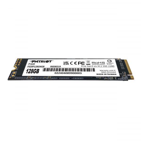 SSD-накопитель Patriot P320 128GB M.2 2280 PCIe 3.0 x4 NVMe TLC (P320P128GM28) - фото 2 SSD-накопитель Patriot P320 128GB M.2 2280 PCIe 3.0 x4 NVMe TLC (P320P128GM28) - фото 2