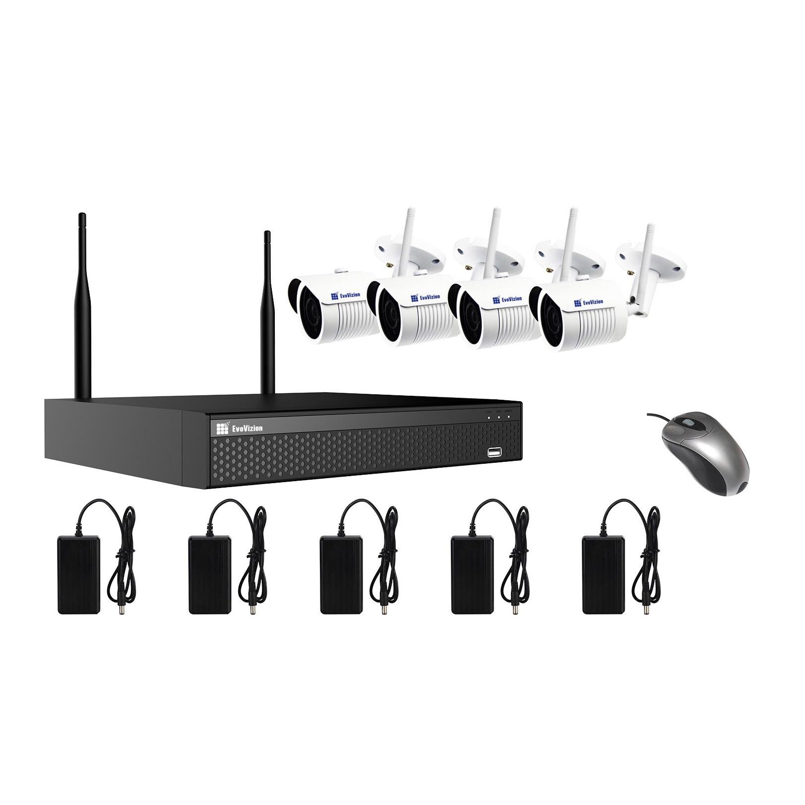 Комплект видеонаблюдения Evovizion Wi-Fi KIT 2.4-846х4 на 4 камеры - фото 1