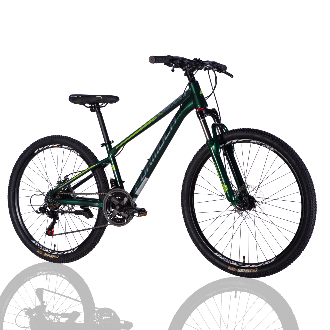 Велосипед подростковый AL Formula MOTION DD FR 26" рама 13" 2025 Зелено-серый