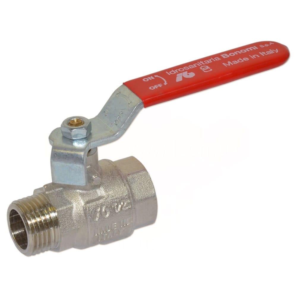 Кран кульовий Bonomi Tamigi 1/2" ВЗ прямий латунь (76050104R) Кран кульовий Bonomi Tamigi 1/2" ВЗ прямий латунь (76050104R)