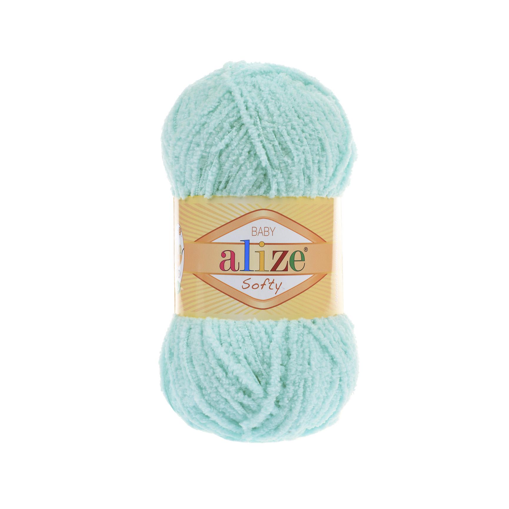 Пряжа Alize Softy 669 светлая бирюза (2632) Пряжа Alize Softy 669 светлая бирюза (2632)