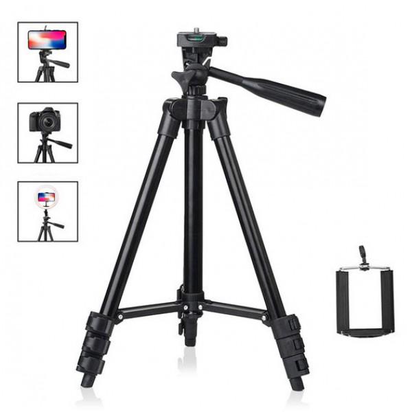 Штатив Tripod 3120A для фотоапарата/телефону/камери Чорний - фото 2