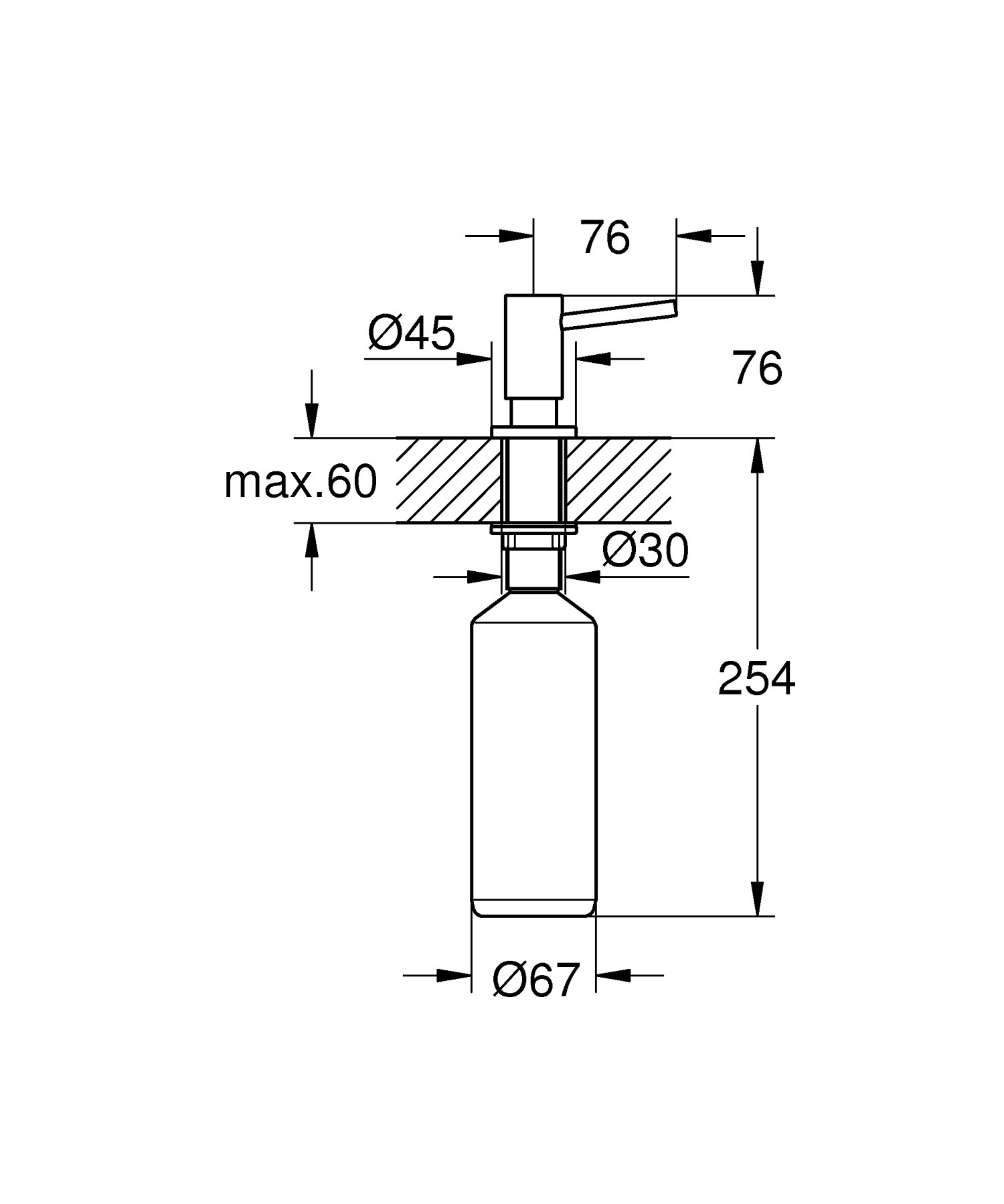 Дозатор для миючого засобу Grohe (40535DC0) - фото 2