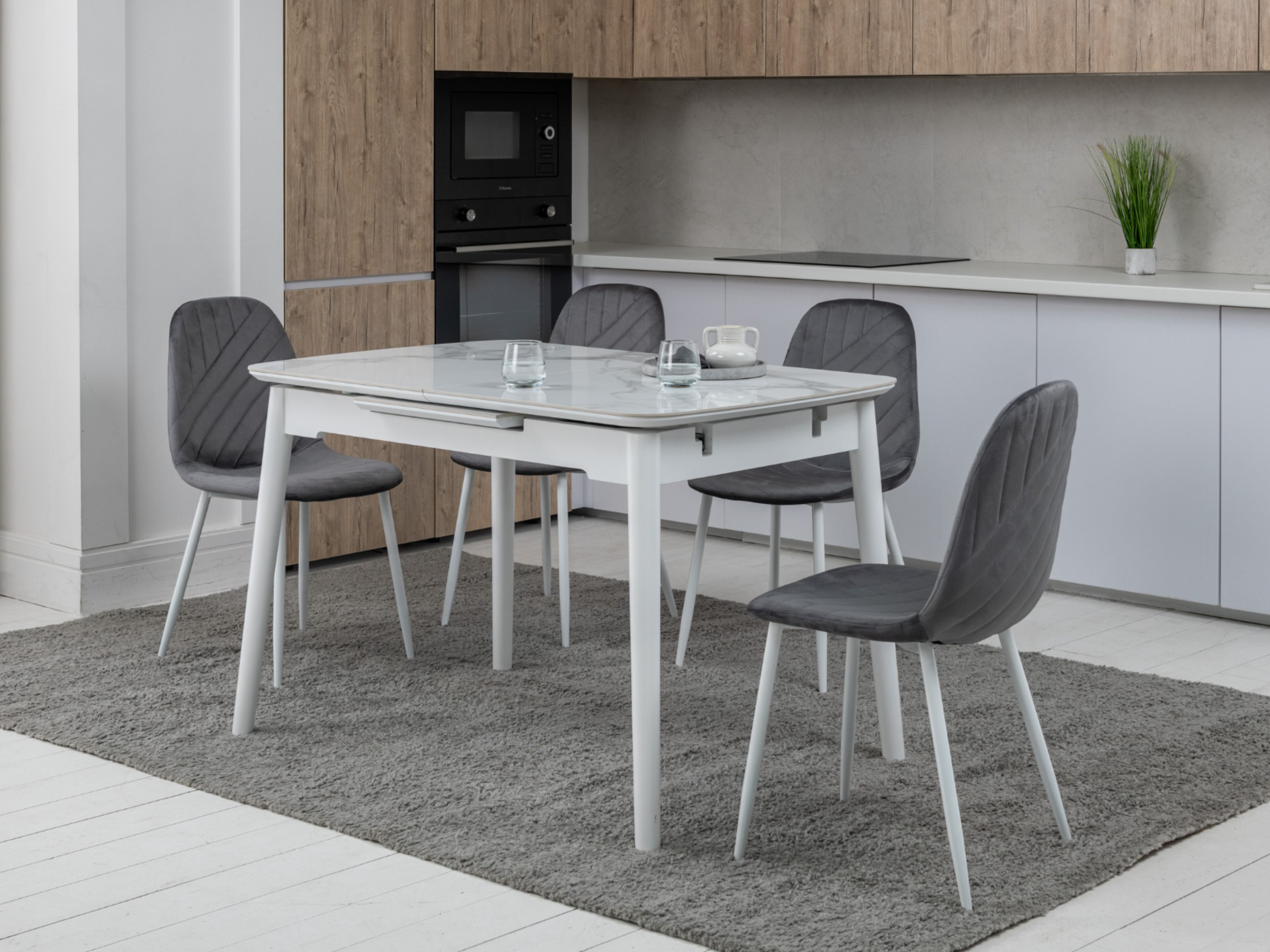 Стол обеденный раскладной Ветро 1200-1600/800/760 мм Вайд клауд/Белый(TМ-76) - фото 13 Стол обеденный раскладной Ветро 1200-1600/800/760 мм Вайд клауд/Белый(TМ-76) - фото 13