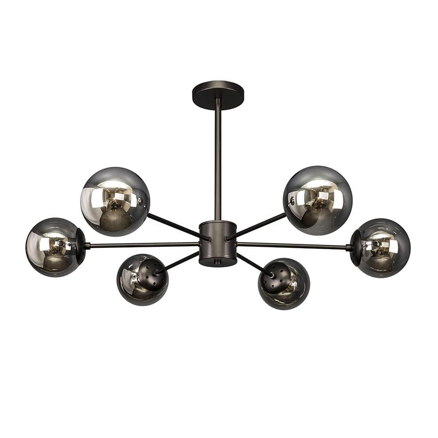 Люстра Levistella 7529807-6 BK+BK Молекула на шесть плафонов Черный (2577797603)