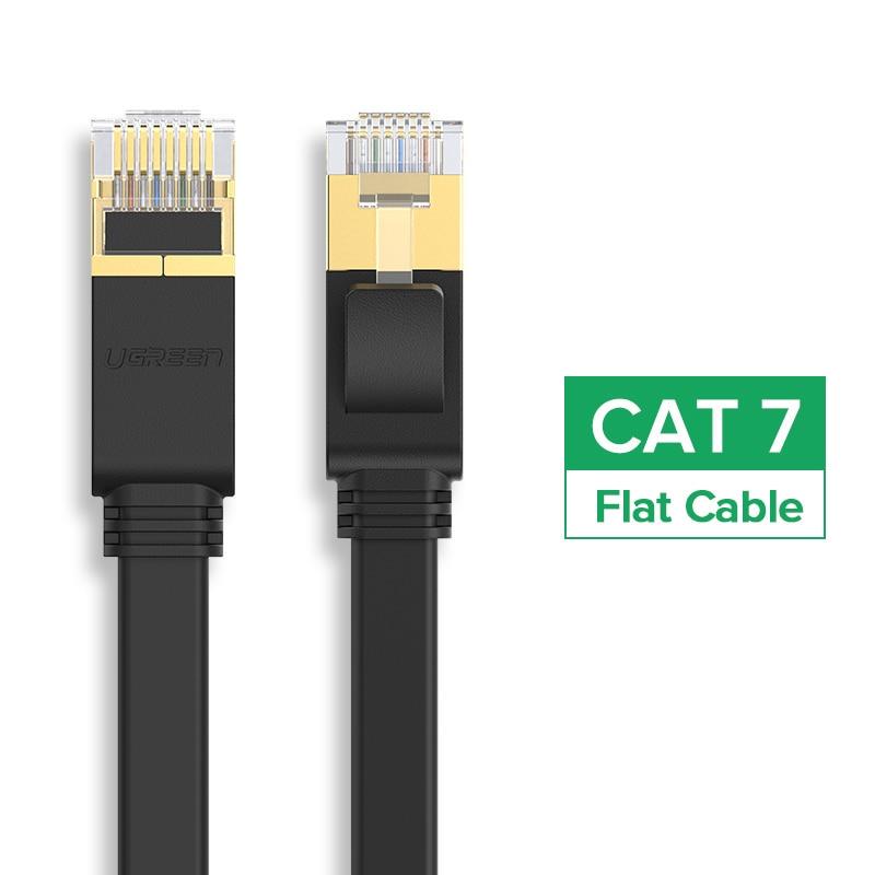 Кабель Ugreen NW107 10 Гбит/с Ethernet RJ45 Cat 7 плоский сетевой (1281521197) - фото 2